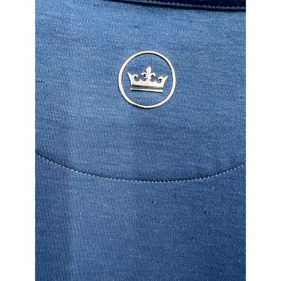 Peter Millar‎ Sweater Blue Bullseye Precision Wool Blend Quarter-Zip Pullover XL - Picture 3 of 9
